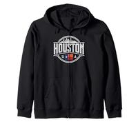 Houston Skyline City Travel Palmeras de Texas Sudadera con Capucha