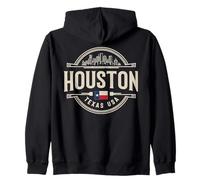 Houston Skyline City Travel Palmeras de Texas Sudadera con Capucha