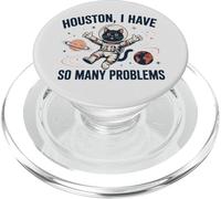 Houston Tengo tantos problemas Funny Cat Astronauta PopSockets PopGrip para MagSafe