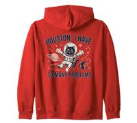 Houston Tengo tantos problemas Funny Cat Astronauta Sudadera con Capucha