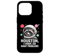 Houston Tengo tantos Problemas Lindo Astronauta Mapache Espacial Carcasa para iPhone 16 Pro