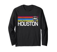Houston Texas Ciudad Natal Houston City Skyline Travel Manga Larga