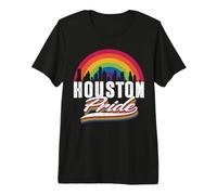 Houston Texas LGBT Lesbian Gay Bisexual Rainbow LGBTQ Pride Camiseta Premium