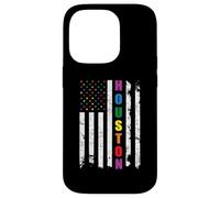 Houston Texas LGBTQ Gay Pride Flag Rainbow Carcasa para iPhone 14 Pro