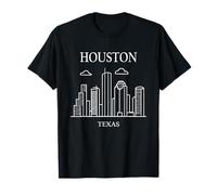 Houston Texas Minimalist City Skyline Travel Souvenir Camiseta