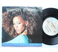 Houston, Whitney Greatest Love Of All 7" Arista ARIST658 EX/VG 1986 picture sleeve is slightly creased at top right corner