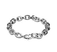 Housunzi Bracciale Catena Mantra a Sei Parole per Uomo Donna Bracciali in Argento 925 Gioiello Artigianale Regolabile Ciondolo Portafortuna Idea Regalo Compleanno Matrimonio Tribale Etnico,21cm