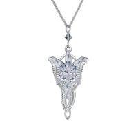 Housunzi Collar con Colgante de Arwen Estrella de la Tarde, Plata de Ley 925, Collares élficos de Aragorn con Joyero, Joyas de El Señor Anillos, Regalos para Mujer