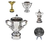 Housunzi Mini Trofeo De Campeones De Fútbol Modelo Juego de 5 Piezas Fabricado en Metal sólido trofeos de Ligas de fútbol Souvenirs coleccionables decoración de Escritorio Regalos para Fan,B