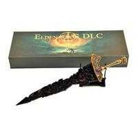 Housunzi Modelo de la Blade Black Maliketh's de Elden Rings 30 cm Totalmente Metálica con Caja de Regalo y Soporte para Exhibición Coleccionable de Juegos, Decoración de Escritorio para Gamers.