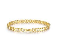 Housunzi Pulsera de Moissanita en Forma de X de Oro, Plata de Ley S925, Pulseras de Plata Sencillas y Ligeras para Mujer, Joyería Artesanal, Regalo Original para Mamá, Esposa Novia, 19 cm