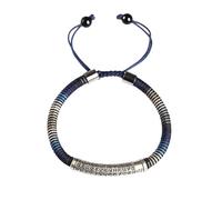 Housunzi Pulsera Vintage Tejida a Mano para Hombre, Pulseras de Cuerda de la Suerte Talladas en Plata de Ley 999, Joyas Religiosas con Cadena Ajustable, Regalos para Hombres Mujeres