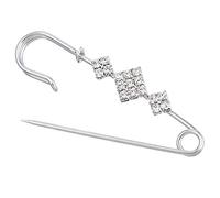 Housweety 1 Fíbula broche Epingle A Nourrice cristal rombo Simple de ropa bufanda