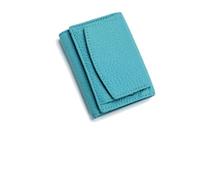 Houtangduty Mini Wallet for Women,2025 Houtndguter New Leather RFID Wallet, Blocking Card Holder Organizr (Cyan)