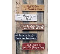 HOUVSSEN Cartel cristiano con texto en inglés "I Still Believe in Amazing Grace", letrero de metal vintage para decoración de pared para el hogar, cafetería, oficina, tienda, bar, club, señalización