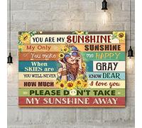 HOUVSSEN Sunflowers Girl You are My Sunshine Hippie Please Don't Take My Sunshine Away/Chart - Letrero de metal para la escuela, 8 x 12 pulgadas