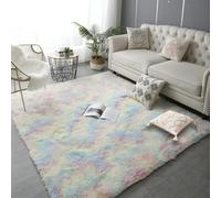 HOUXINZ Alfombra Grande 280 x 340 cm con Base Antideslizante Tapete Pelo Largo Carpet Diseño Moderno para Sala, Dormitorio, Cocina y Habitación Infantil, Multicolor