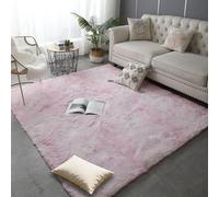 HOUXINZ Alfombras Infantiles 180 x 270 cm Fluffy Alfombra Esponjosa de Cama Lavables y Antideslizante para Sala de Estar Dormitorio, Alfombra Habitacion de Adolescente Niño y Niña, Rosa Claro