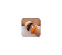 Houxq Juego de pulseras gruesas de acrílico para mujer, estilo punk irregular, de resina acrílica, geométrica, pulsera ancha, de acetato grueso, conjunto de joyas, talla única, Resina, No es una