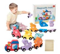 HouYa-Tec Juegos Madera Niños 1-4 Año, Tren Madera Juguete para Niños Juguetes Niño 1-4 Años Juegos Educativos Montessori 1-4 Años Coches Niña Regalo Pascua Niño 1-4 Años