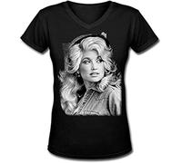 HOUYAN Dolly Parton Summer Fashion Round Neck Looset T Tshirts Camisetas y Tops(Large)