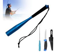 HOVCEH 3 Piezas Pesca Accesorios, Asesino de Peces de Aluminio, Fundas de Gancho de Acero Inoxidable y Cuchillos de Pesca con Fundas, Pesca Multifuncionales para Trucha de Carpa al Aire Libre