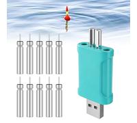 HOVCEH Batería CR425 Recargable, Batería Bobber de Pesca USB para Flotadores Electrónicos Baterías Accesorios Pesca Noche Tackles (10PCS)