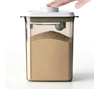 HOVCEH Botes Cocina Almacenaje, 2300ml Taper Plastico, Resistente a la humedad Bote Hermetico con Cuchara, Apribile con una sola Mano Tupper Hermetico Apto para Proteína en Polvo, Harina y Avena