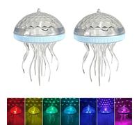 HOVCEH Luz Piscina Solar Flotante, 2 Piezas Medusa Luces Solares Piscina Flotantes, 7 Colores Impermeables IP55 Luz Solar Piscine para Piscinas, Estanques, Fiestas y Jardines