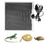 HOVCEH Manta Termica Reptiles 28W, 28 x 28 cm Manta Termica Terrario con Temperatura, Mantas Calefactora para Reptiles para Lagarto, Serpiente, Tortuga, etc Calor