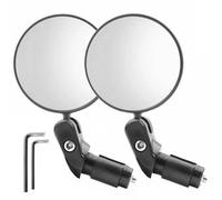 HoveeLuty 1 par de Espejos retrovisores para Bicicleta, giratorios 360°, para Manillar, Plegables, Redondos, de Repuesto para Bicicleta de montaña o Carretera, para Manillar de, Scooter y bicicle