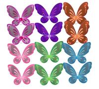 HoveeLuty 12 alas de Mariposa para niñas, alas de Mariposa de Princesa con Purpurina para niñas, Accesorios de Disfraces para Navidad, cumpleaños, Cosplay y Fiestas. Disfraz de Hada con de pa