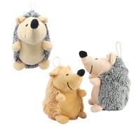 HoveeLuty 2 Juguetes de Erizo para Perros, no tóxicos, con chirrido, de Peluche, interactivos para Perros Que se aburren, para pequeños y medianos, en Color Negro y marrón.