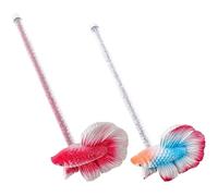 HoveeLuty 2 Juguetes para Peces Betta, simulación de pez Betta de 5.9 Pulgadas, Juguetes de Resina Impermeables, interactivos Reutilizables para acuarios, palitos de Pescado, intera