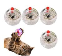 HoveeLuty 4 Pelotas para Gatos con luz LED activada por Movimiento, Juguete Interactivo de plástico de 1, 4 Pulgadas para Perros pequeños de Interior, para Gatos de Interior.