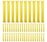 HoveeLuty 50 Palos de Trueno de 60 x 10 cm, portátiles, Ligeros, Gruesos e inflables, para Hacer Ruido en Eventos Deportivos, Baloncesto, fútbol, Fiestas de Baile, Amarillos.