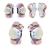 HoveeLuty Accesorios para patines de ruedas, juego de equipo de protección para niños, juego de rodilleras y coderas ergonómicas para niños pequeños con protector de muñeca, polietileno esponjoso