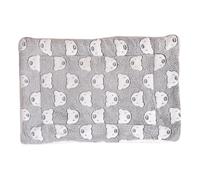HoveeLuty Alfombrilla para Cama de Perro, Color Gris, con Estampado de Oso, de 30 x 40 cm, Suave y cálida, cómoda y de Tela para el hogar.
