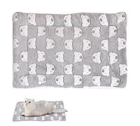 HoveeLuty Alfombrilla para Cama de Perro, Color Gris, con Estampado de Osos, para Jaula de Perro, de 12 x 16 Pulgadas, Suave y cálida, cómoda Alfombrilla de Tela para Gato para el hogar