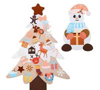 HoveeLuty Árbol de Navidad de Fieltro para niños pequeños, Divertido árbol de Navidad Montessori para niños con Cuerda para Colgar, fácil de Pegar para el hogar y la Escuela, Estilo 2, de Navi