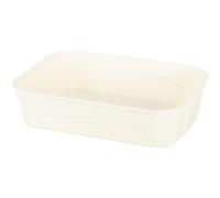 HoveeLuty Caja de arena para gatos, 15.2 x 10.4 x 3.5 pulgadas, caja de arena de plástico con parte superior abierta, perfecta para mascotas pequeñas, autolimpiante