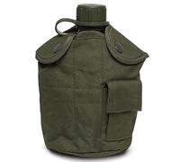 HoveeLuty Cantimplora portátil de aluminio de 1 l a prueba de fugas con tapa de PE y bolsa Oxford, botella multiusos para acampar, hacer senderismo, escalar montañas y actividades al aire libre.