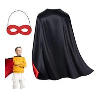 HoveeLuty Capa de superhéroe para niños con máscara, Capa de de Doble Cara de 27, 56 Pulgadas y máscaras para niños, Ideal para Halloween, Cosplay y Fiestas, de de Disfraz Rojo.