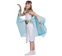 HoveeLuty Disfraz de Cleopatra, disfraz egipcio de poliéster suave, elegante egipcio para niña, de cosplay dorado para niña con accesorios para fiesta de disfraces, para niñ
