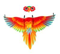 HoveeLuty Disfraz de loro para niños, bonito disfraz de pájaro con dibujos animados vibrantes y correa transpirable, anticaídas, para Halloween, fiestas y escenarios.