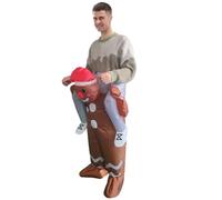 HoveeLuty Disfraz inflable para adultos, disfraz de hombrecito de jengibre, divertido inflable para fiesta de cosplay de Navidad, para adulto, de hombrecito de jengibre, di
