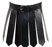 HoveeLuty Disfraz medieval, falda romana de cuero sintético, cinturón ajustable con borlas y hebilla para hombre y mujer, para fiestas, cosplay, para hombre mujer.