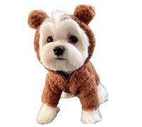 HoveeLuty Disfraz navideño para Mascota, Disfraz Grueso de Oso de Peluche para Perro con Capucha, Ropa de Invierno para Perro con Cremallera, Adecuado para Mascotas de 2 a 2, 5 kg, Abrigo para, d