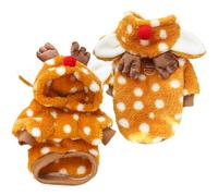 HoveeLuty Disfraz navideño para Mascota, Suave y cómodo, de Alce, con Capucha para Perros y Gatos pequeños, medianos Grandes. Disfraz navideño para Perro, Pijama para Perro.