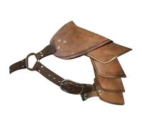 HoveeLuty Hombrera de Cuero de PU Vintage, hombrera vikinga Ajustable para Cosplay, Halloween, Disfraces, Cosplay, hombreras de Cuero